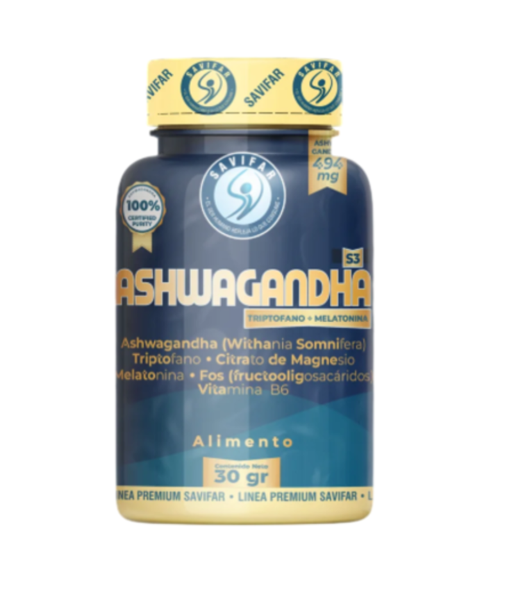 Ashwagandha con Triptofano y Melatonina x60 Cápsulas